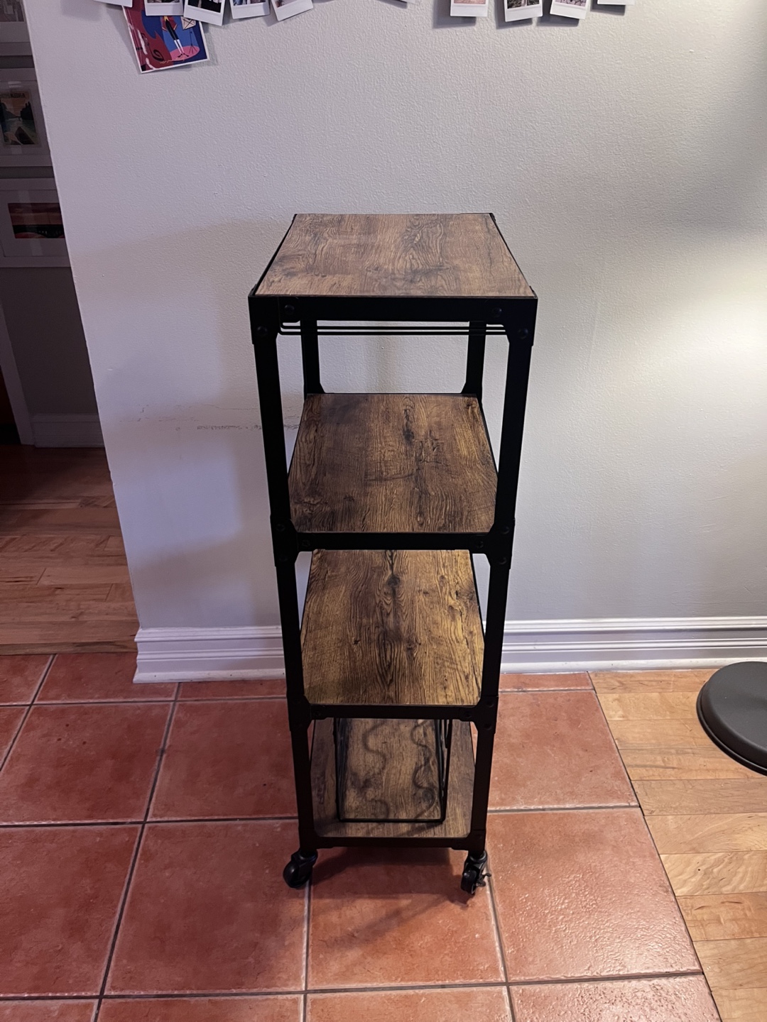 Rolling Bar Cart with Wine Rack - photo 3