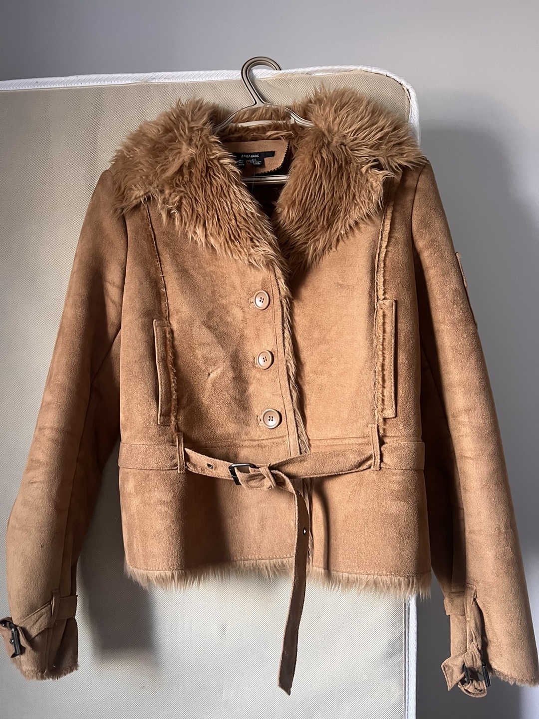 Zara Basic Faux Fur Jacket