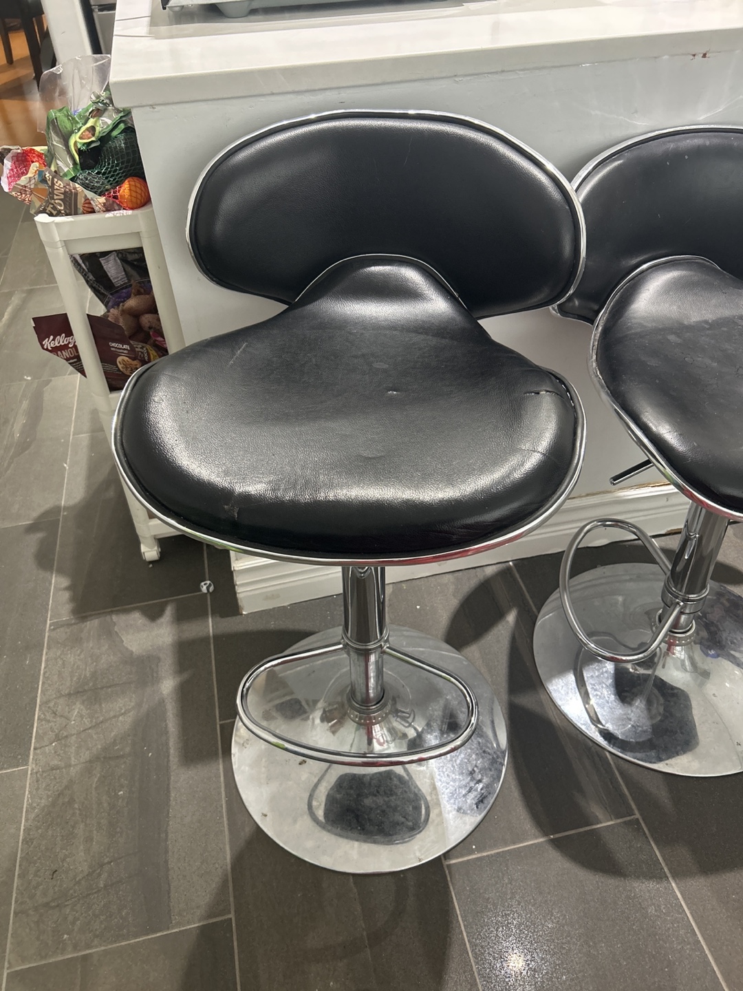 Set of 2 Black Bar Stools - photo 2