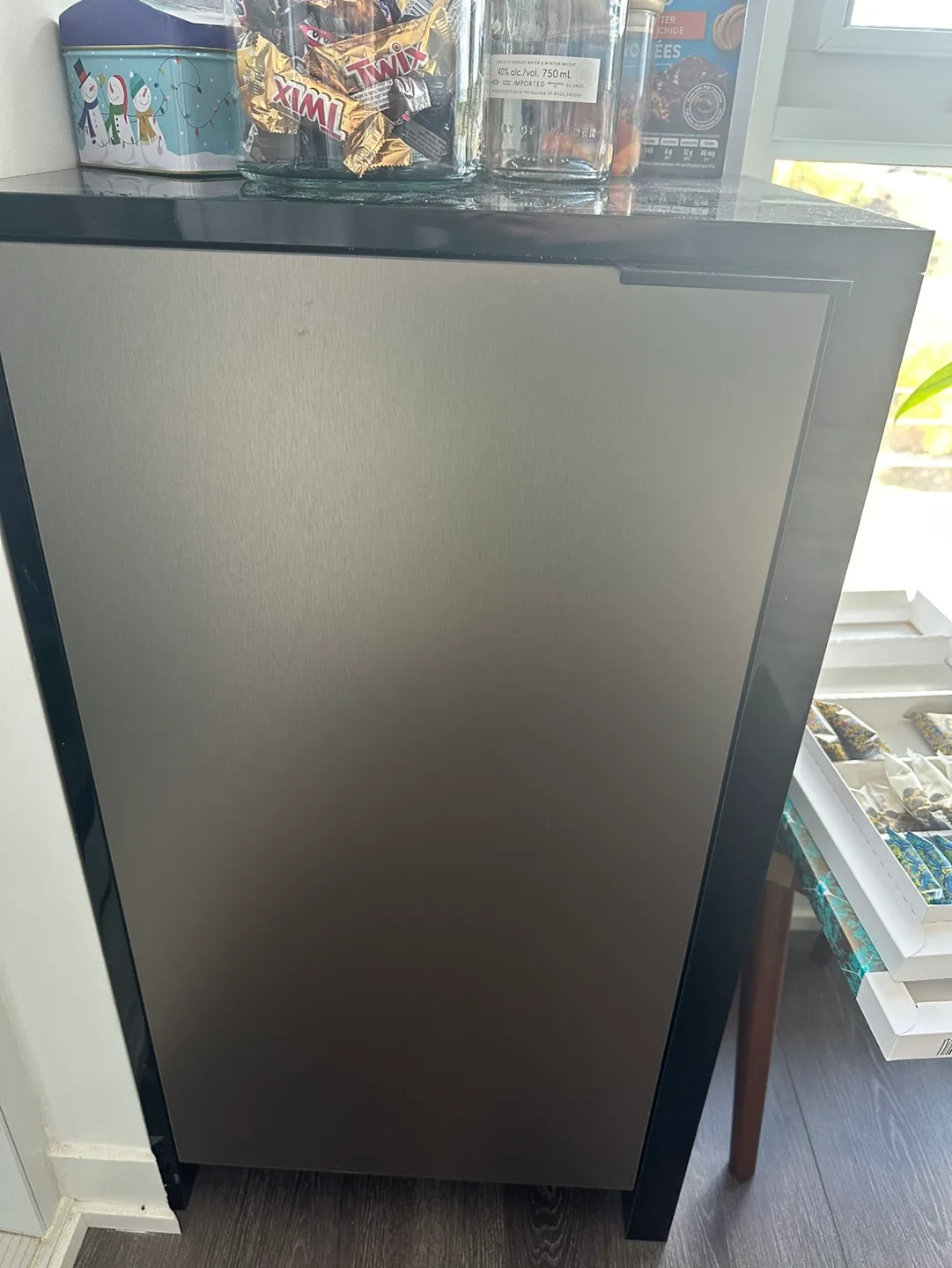 Brand new - Two shelves Black Cabinet image indicator(6)