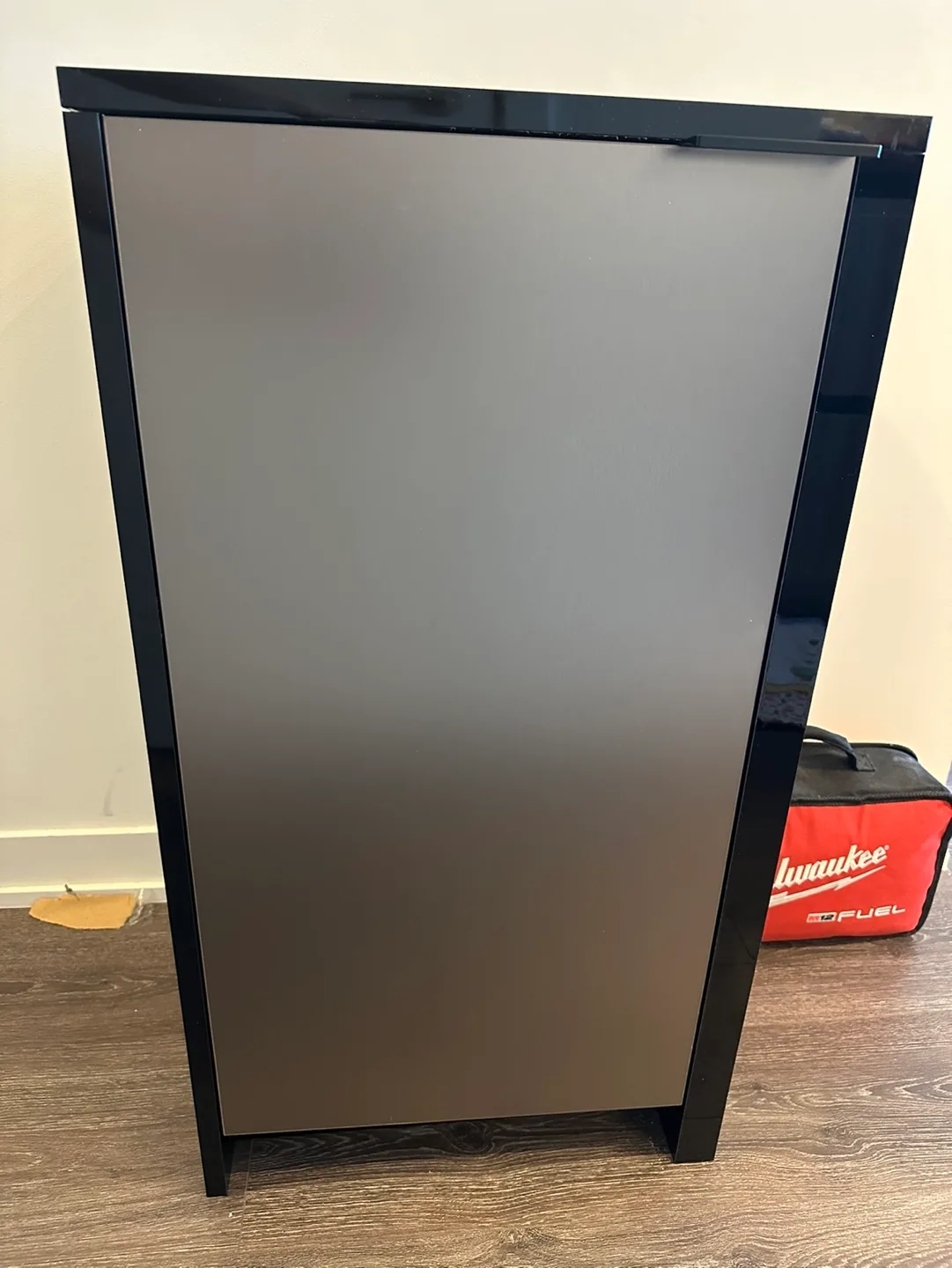 Brand new - Two shelves Black Cabinet image indicator(2)