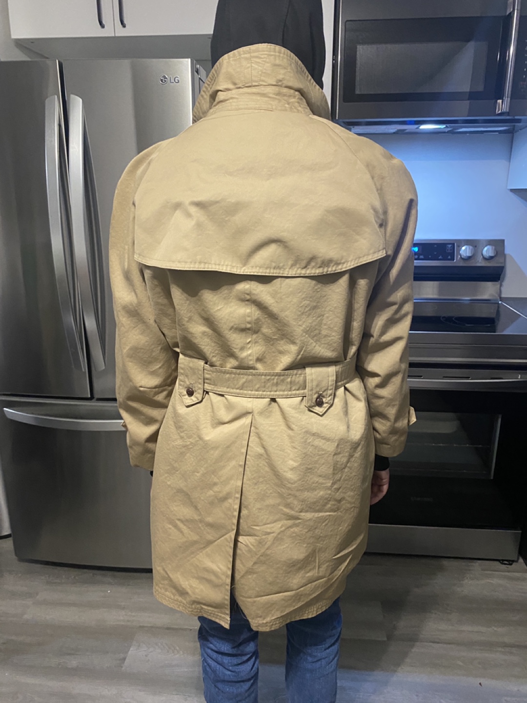 Vintage Beige Trench Coat with Faux fur removable liningLining - photo 3