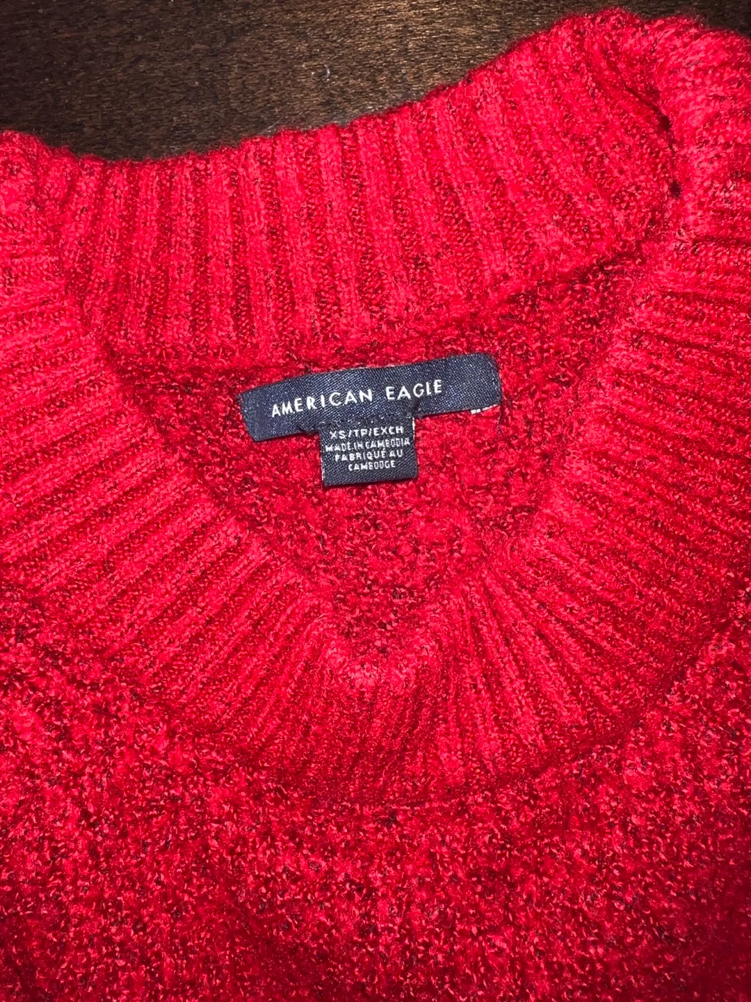 American Eagle Red Knit Sweater image indicator(2)