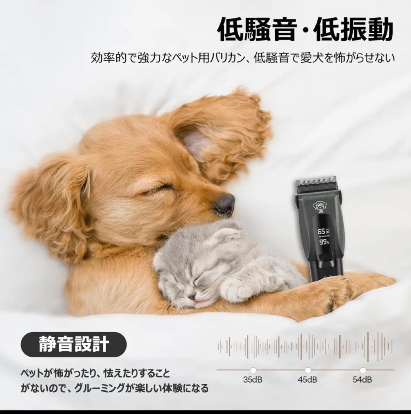 *Brand New*Pet hair clipper, rechargeable cordless hair clipper image indicator(9)