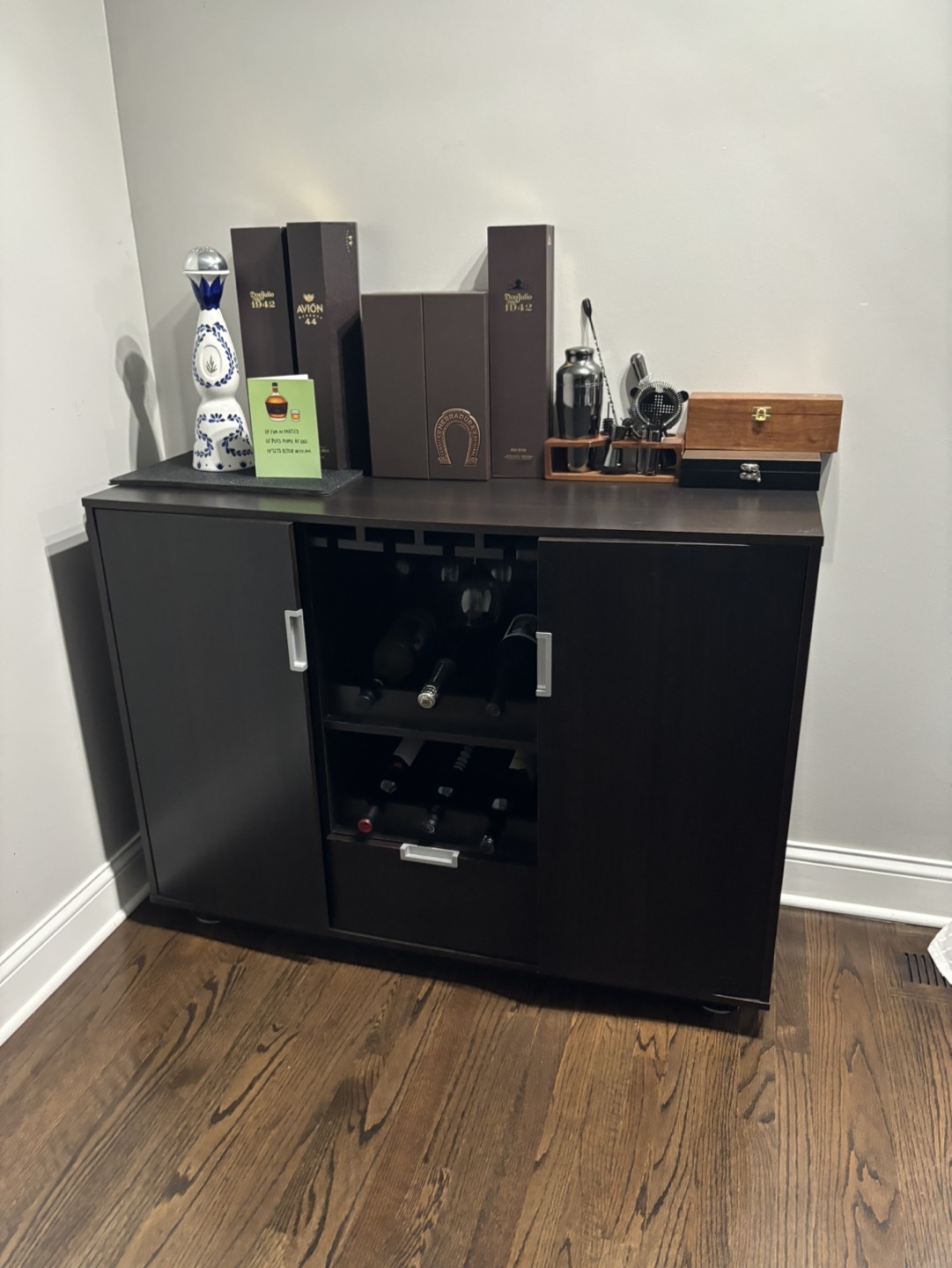 Bar Cabinet with Wine Rack