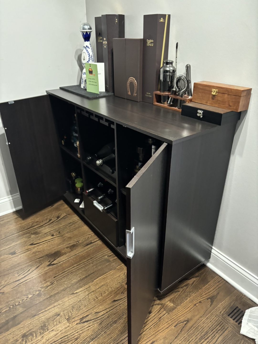 Bar Cabinet with Wine Rack - photo 2