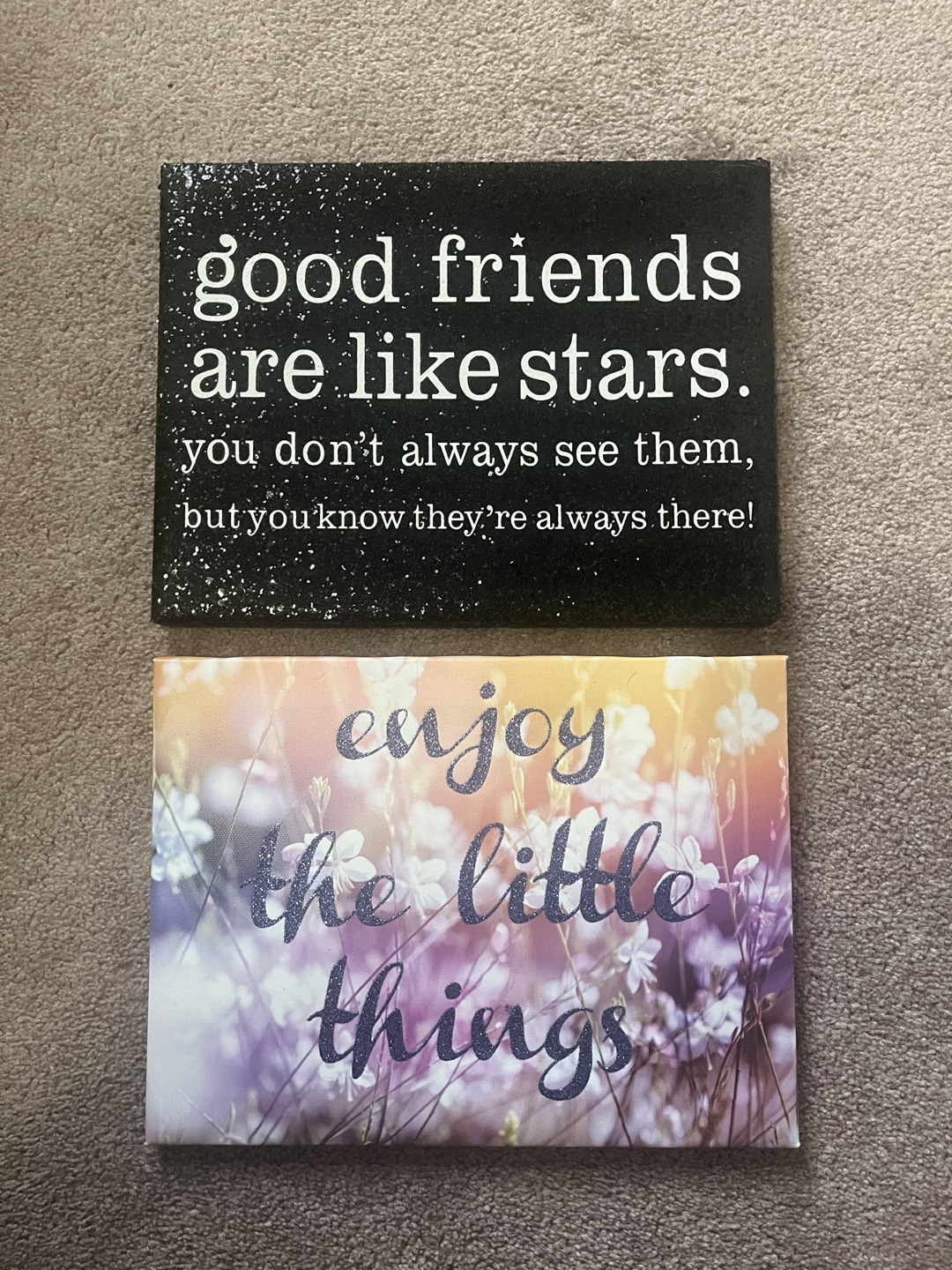 2 Inspirational Canvas Wall Art Decor