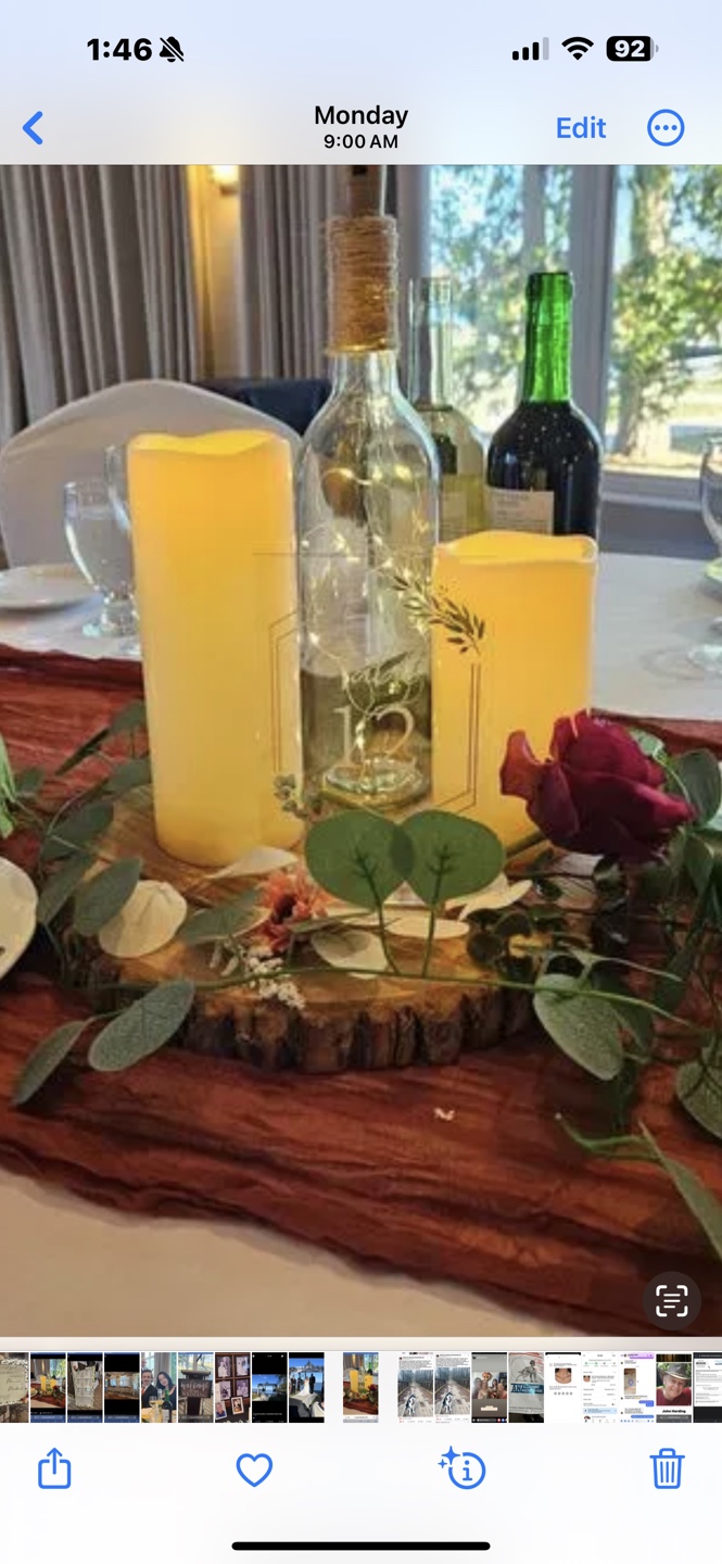 Wooden Slice Centerpiece