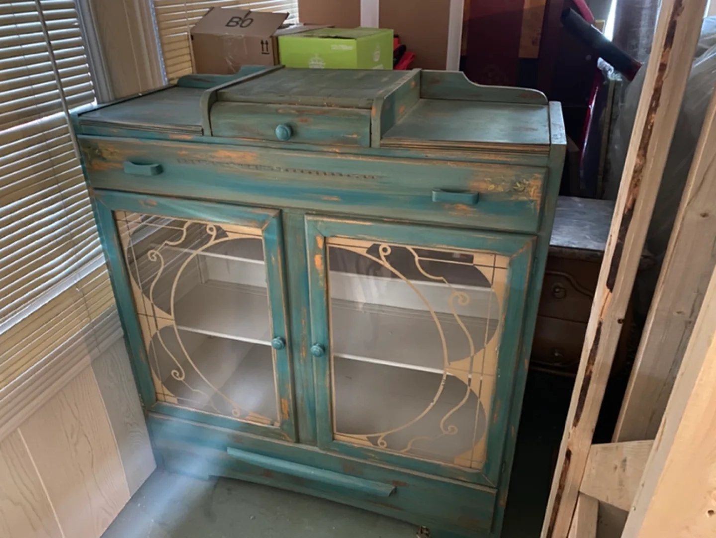 Fabulous Vintage Glass Door Buffet thumbnail