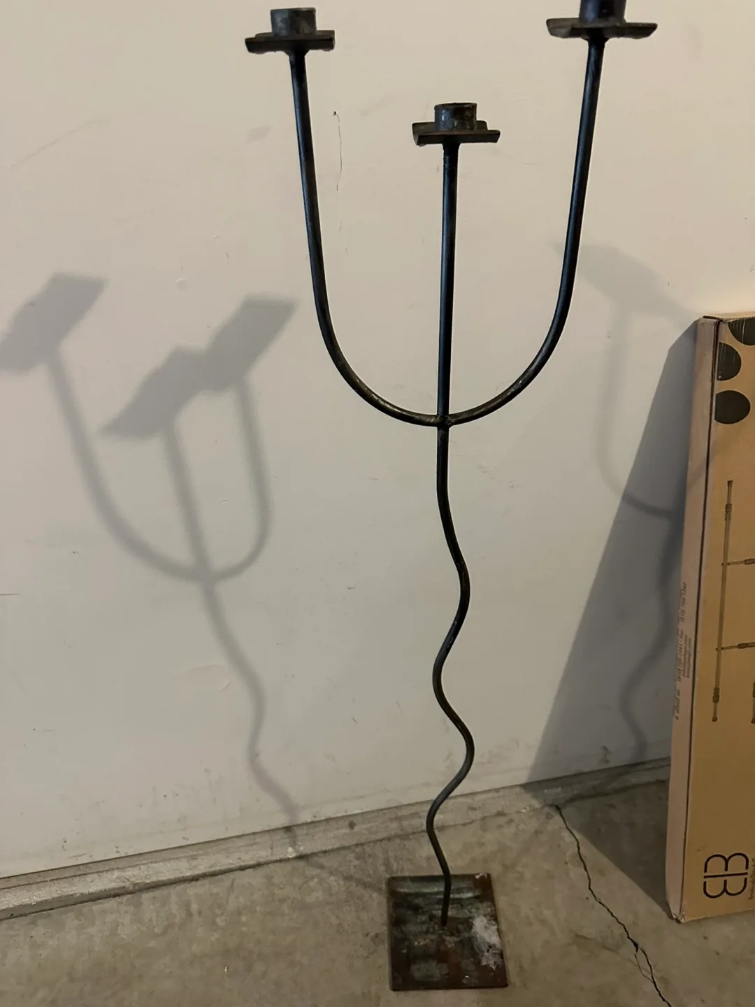 Tall Black Metal Candelabra image indicator(2)