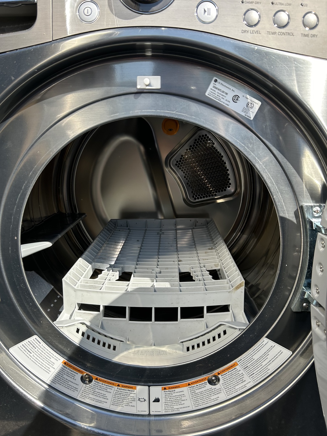 LG Dryer - DLEX2901V - photo 2