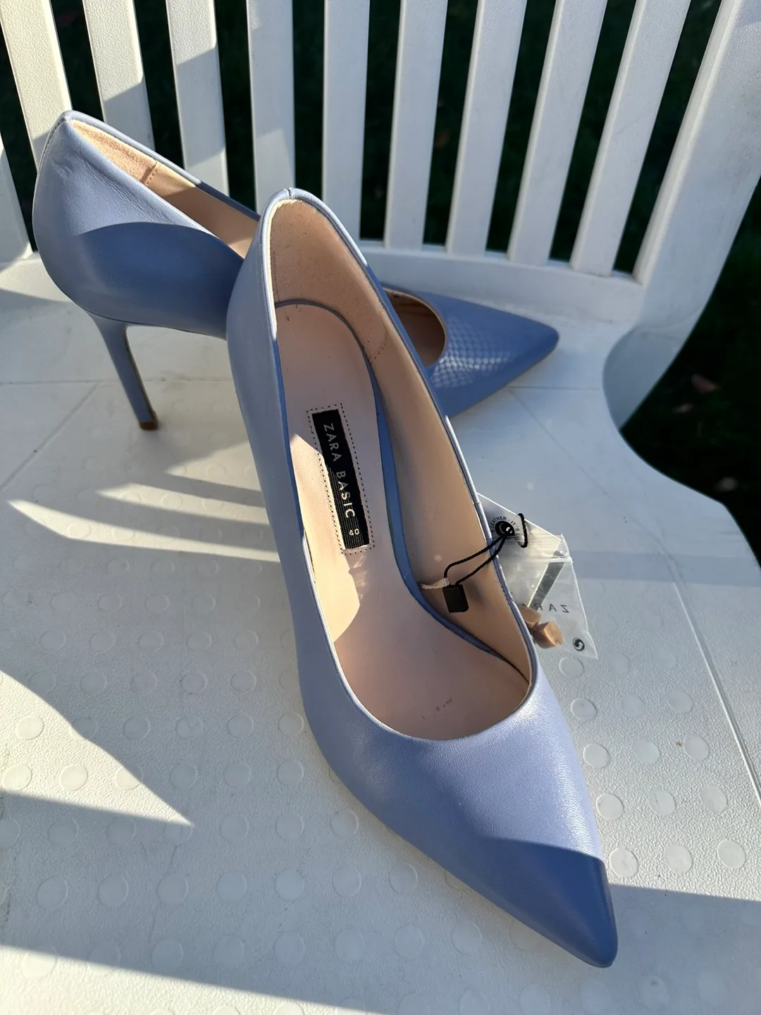 Zara Basic Blue Pointed Pumps thumbnail