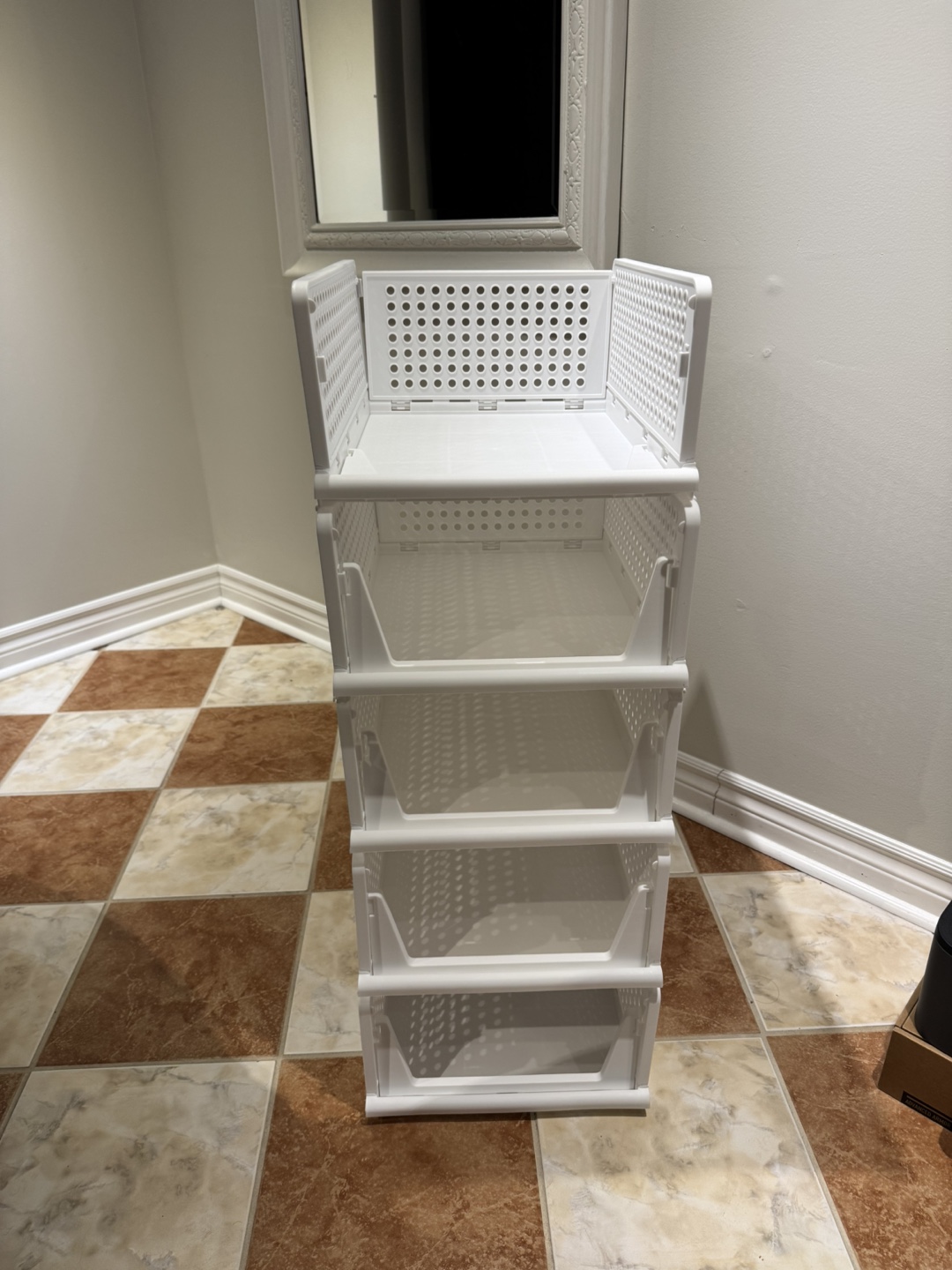 4-Tier Stackable Plastic Storage Basket - photo 4