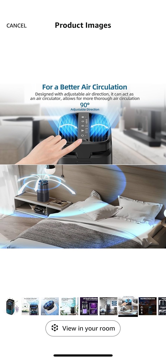 POMORON 4-in-1 Air Purifiers for Home, Air Ionizer - photo 2