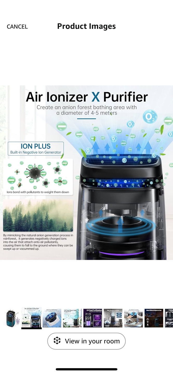 POMORON 4-in-1 Air Purifiers for Home, Air Ionizer - photo 5