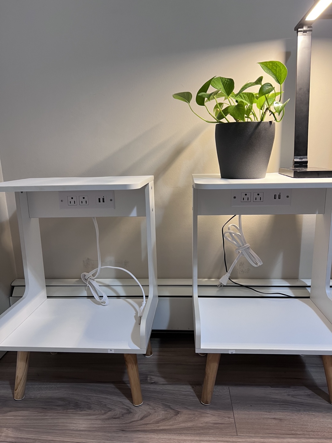 2x Nightstands with Outlets and USB Ports - photo 2