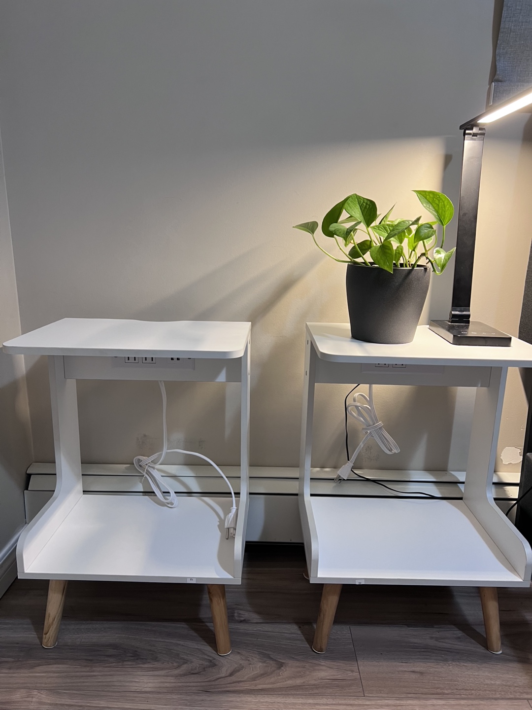 2x Nightstands with Outlets and USB Ports