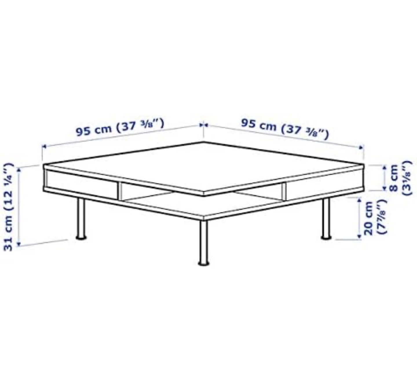 Ikea Coffee Table with Drawers - photo 5
