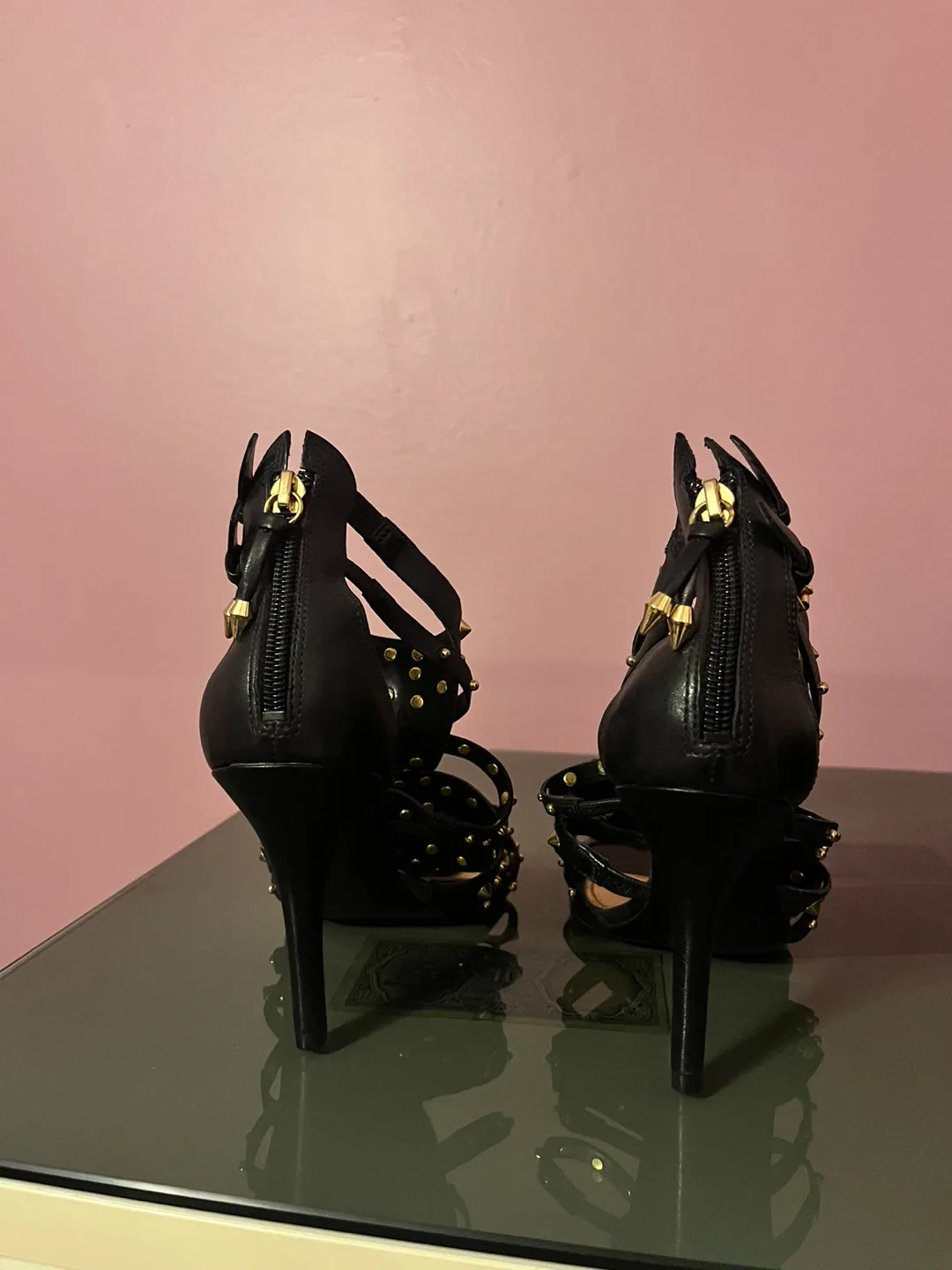 Guess Black Studded Heels (New Price) image indicator(3)