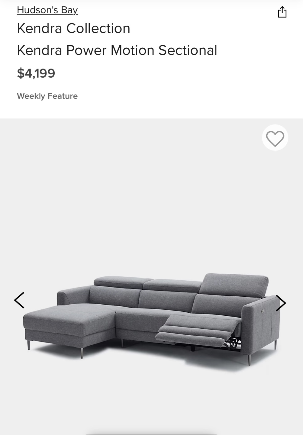 Kendra Collection Power Motion Sectional