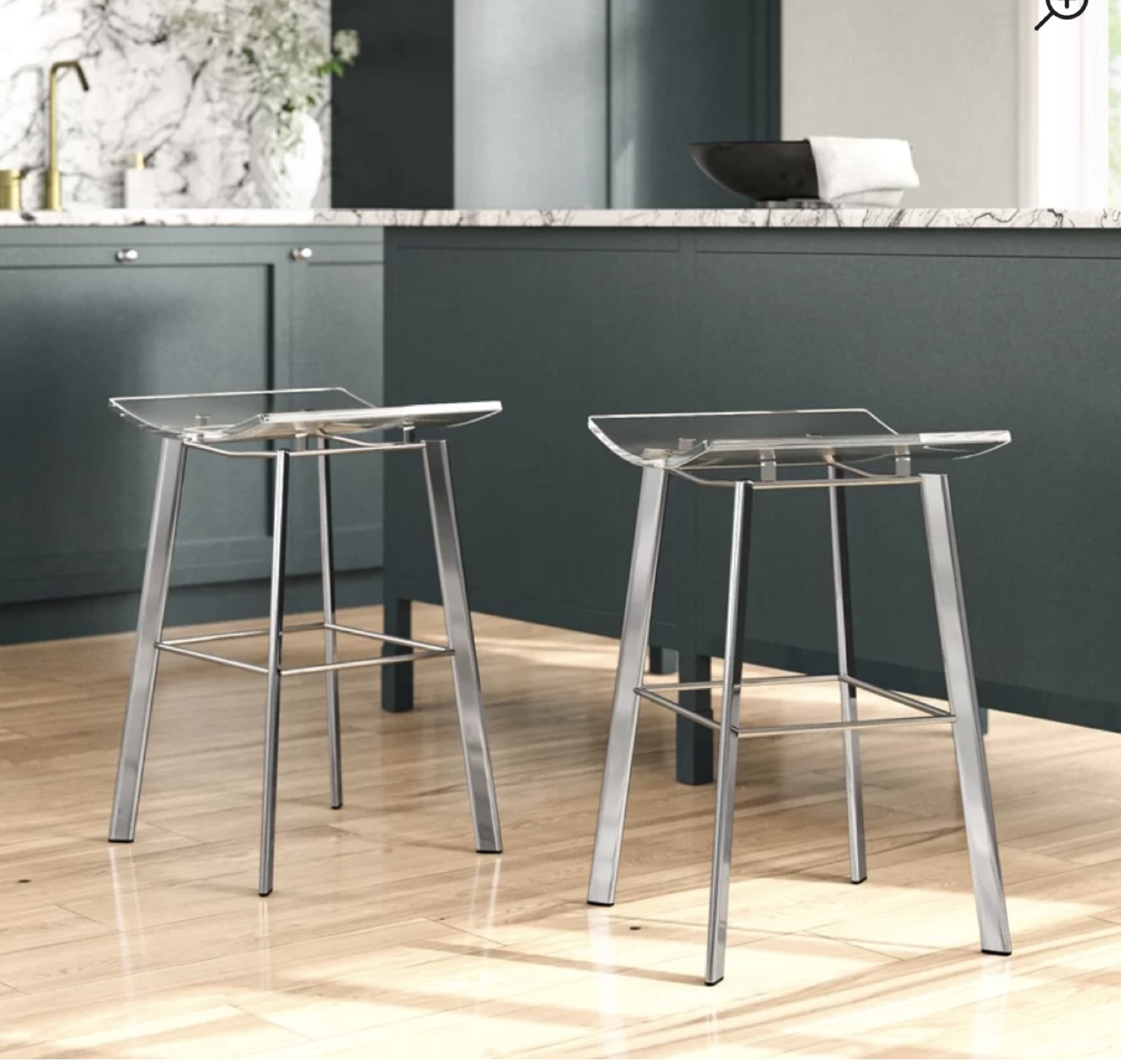 Set of 4 Clear Acrylic Bar Stools - photo 2