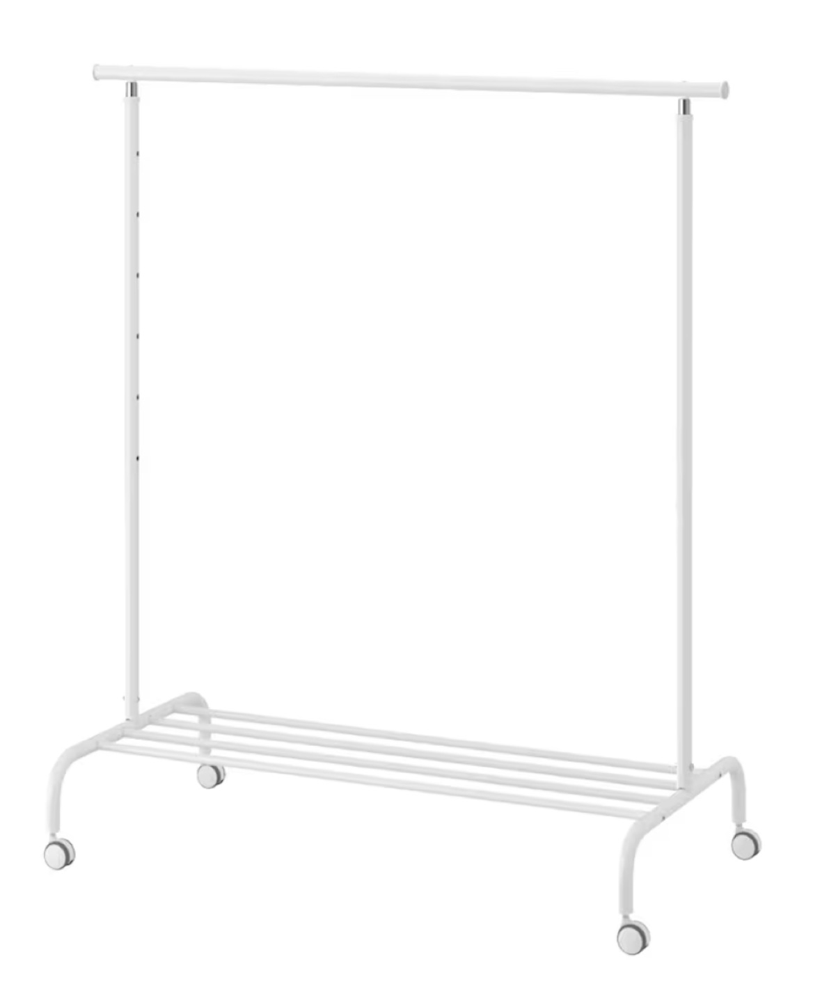 IKEA White Rolling Clothes Rack - photo 2