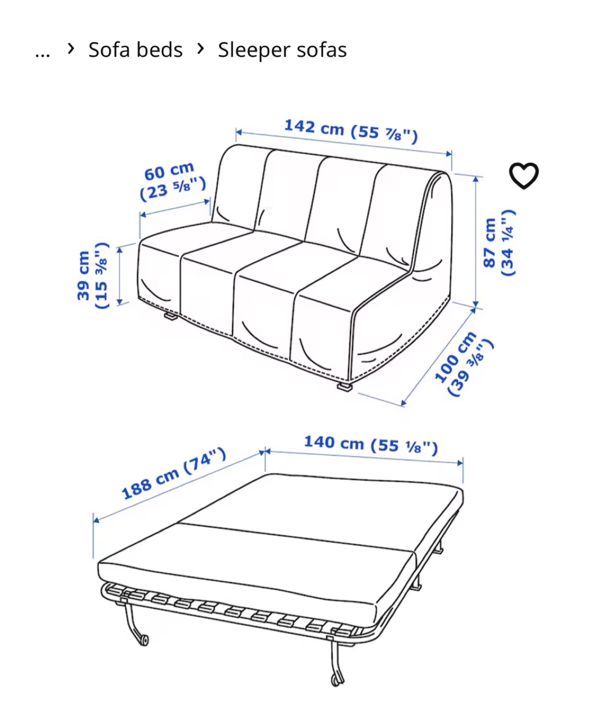 IKEA Friheten Sofa Bed - Blue - photo 3