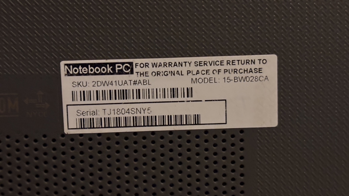 HP Notebook PC - 15-BW028CA - photo 5