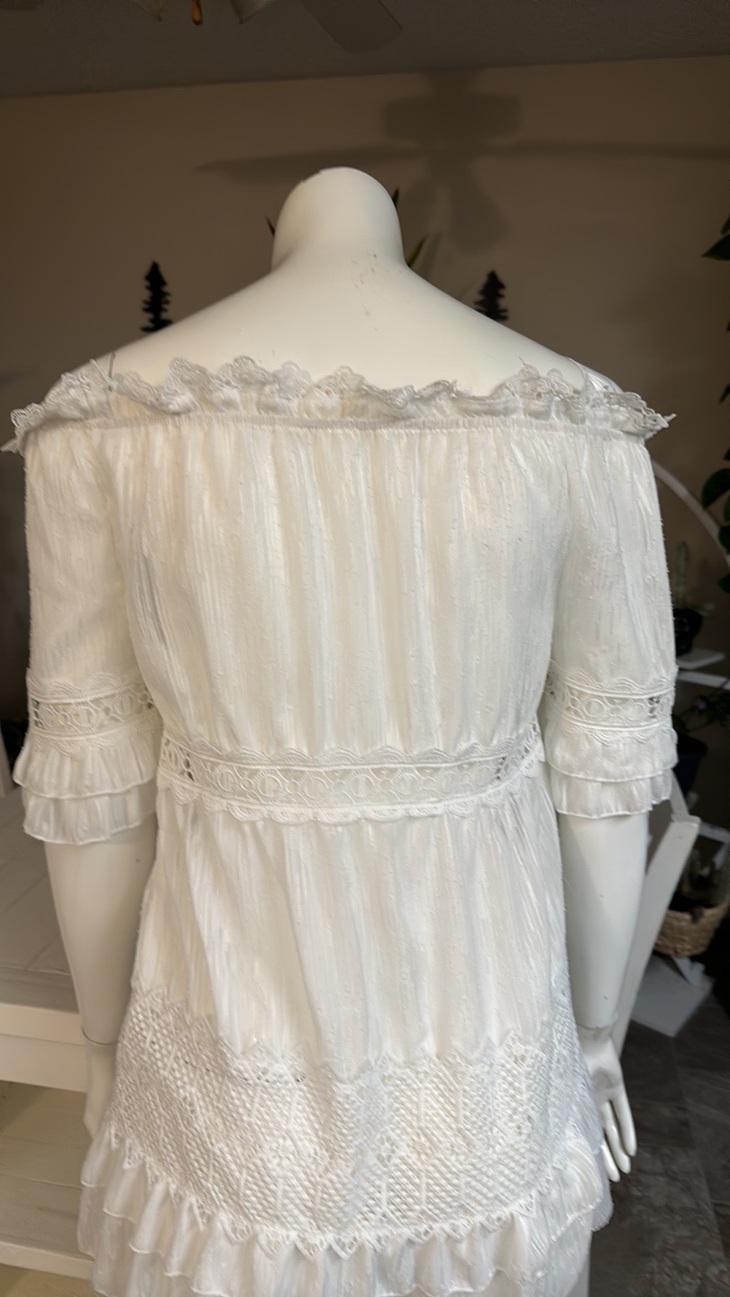 Adiva White Off the Shoulder Blouse XS - photo 5