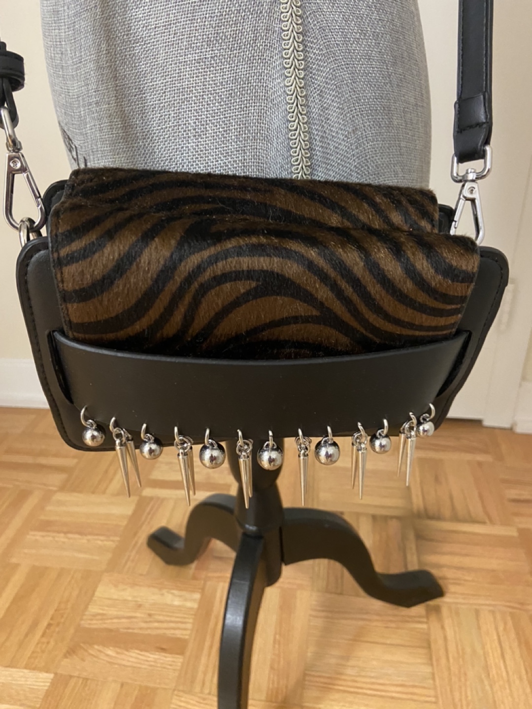 Black & Zebra Crossbody Bag