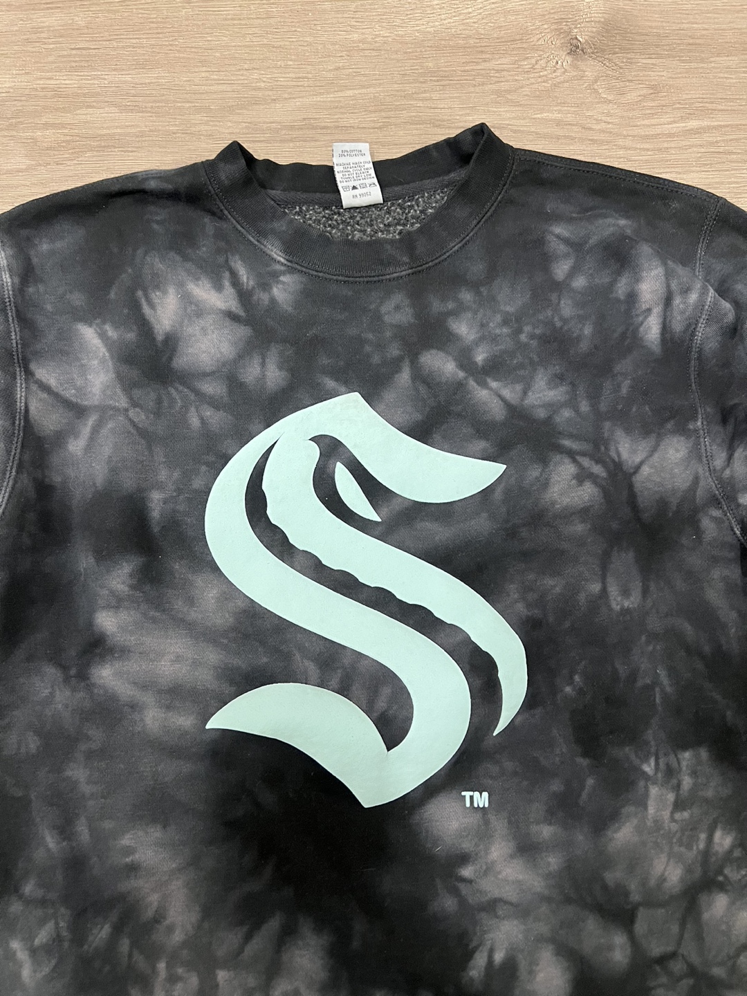 NHL Seattle Kraken  Tie Dye  Crewneck Sweatshirt S / Small