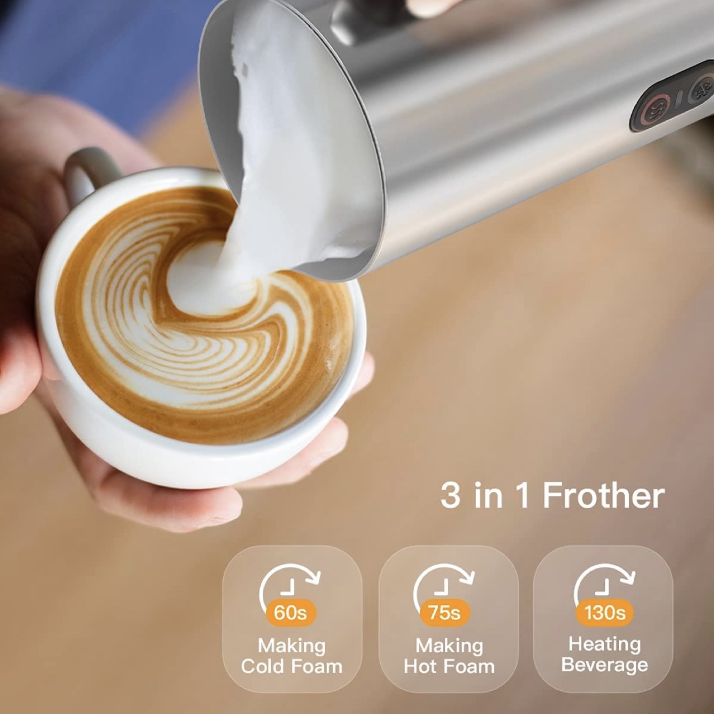 3-in-1 Milk Frother - photo 4