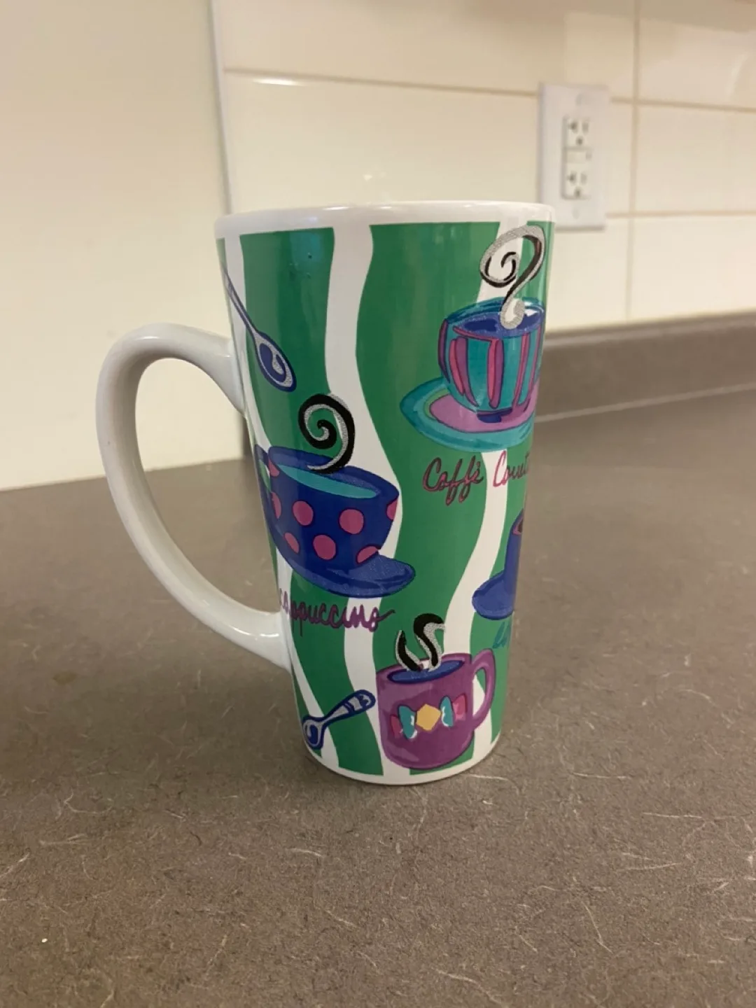 Tall Coffee Mug with Coffee Design image indicator(2)