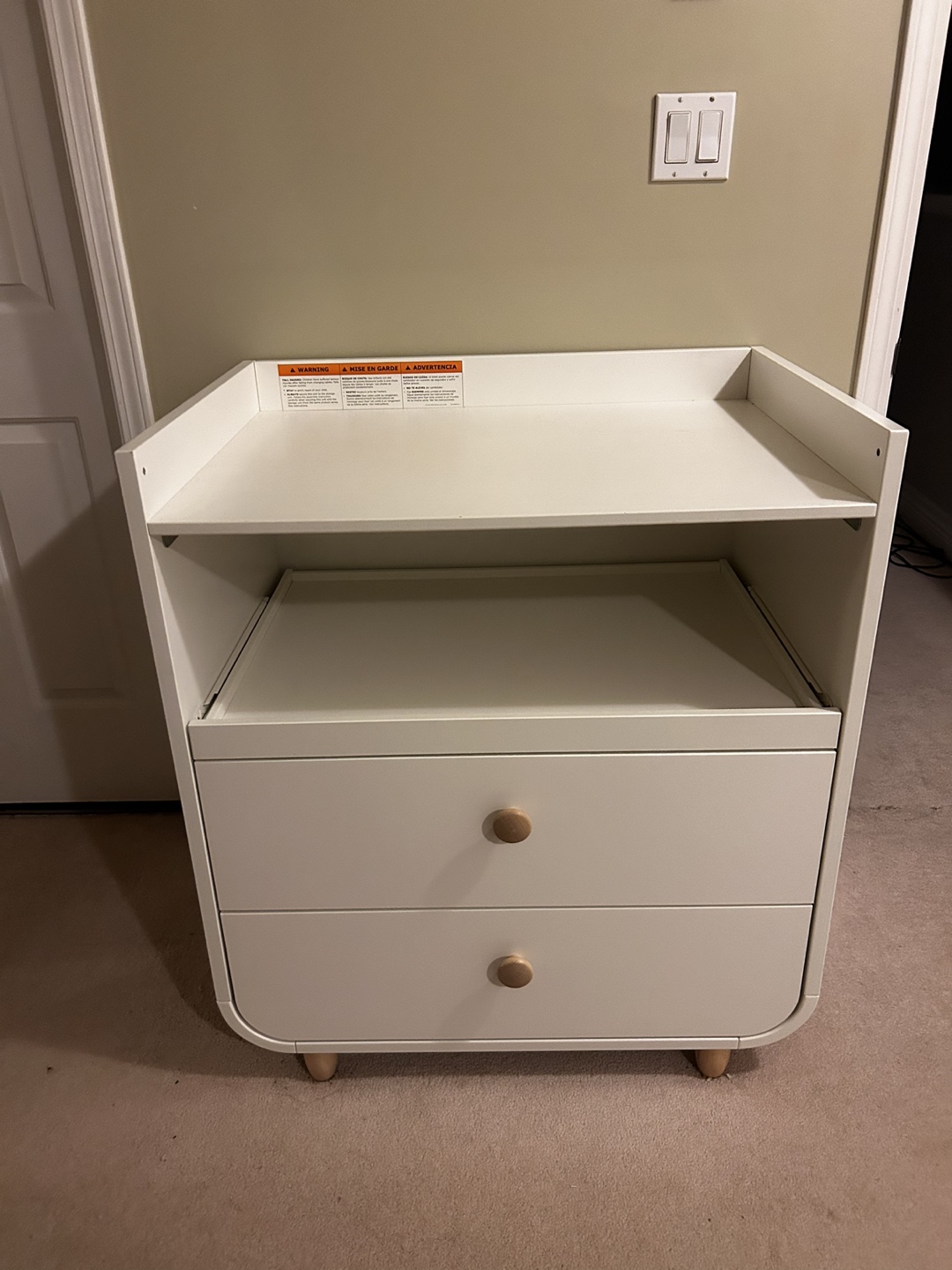 White IKEA Dresser with Two Drawers