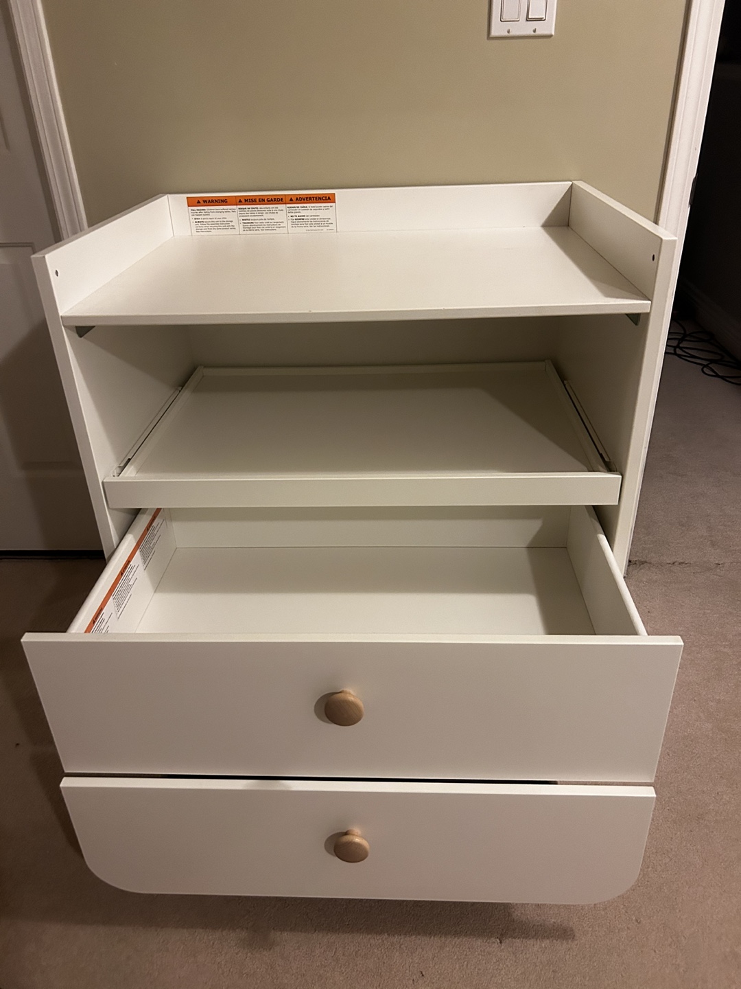 White IKEA Dresser with Two Drawers - photo 2