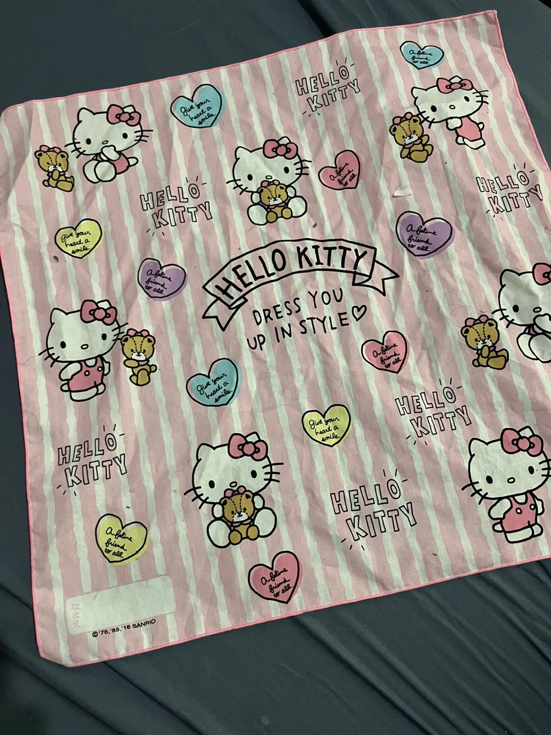 Hello Kitty Pink and White Square Bandana Scarf image indicator(2)