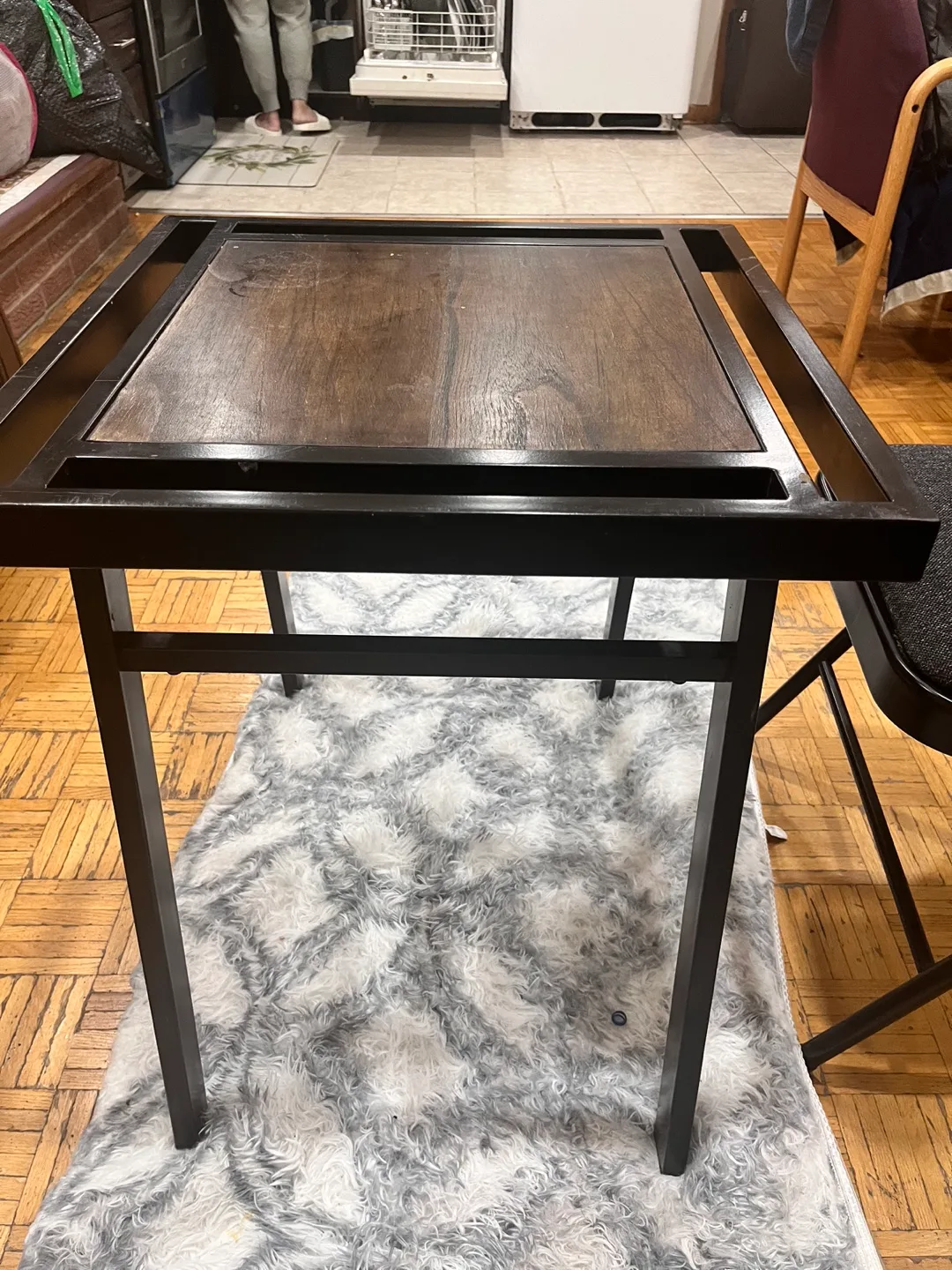 Small Black and Wood Side Table thumbnail