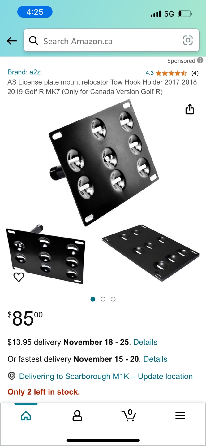 a2z License Plate Side Mount Relocator Tow Hook Holder. - photo 2