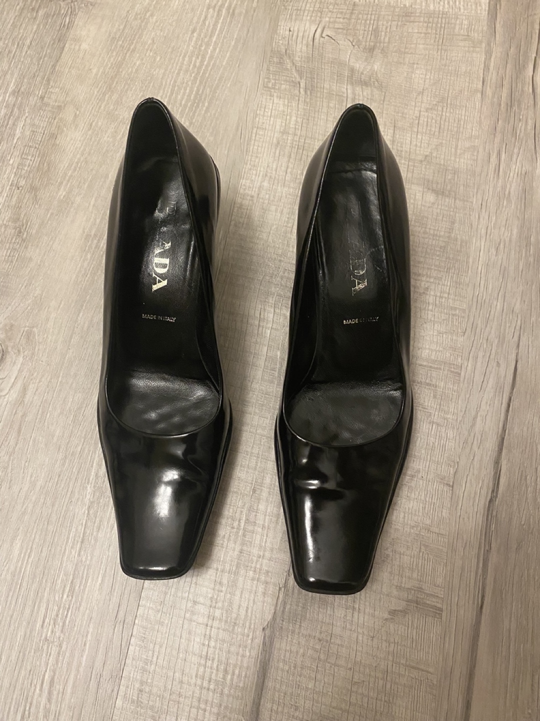 Prada Black Leather Heels-100% authentic - photo 2