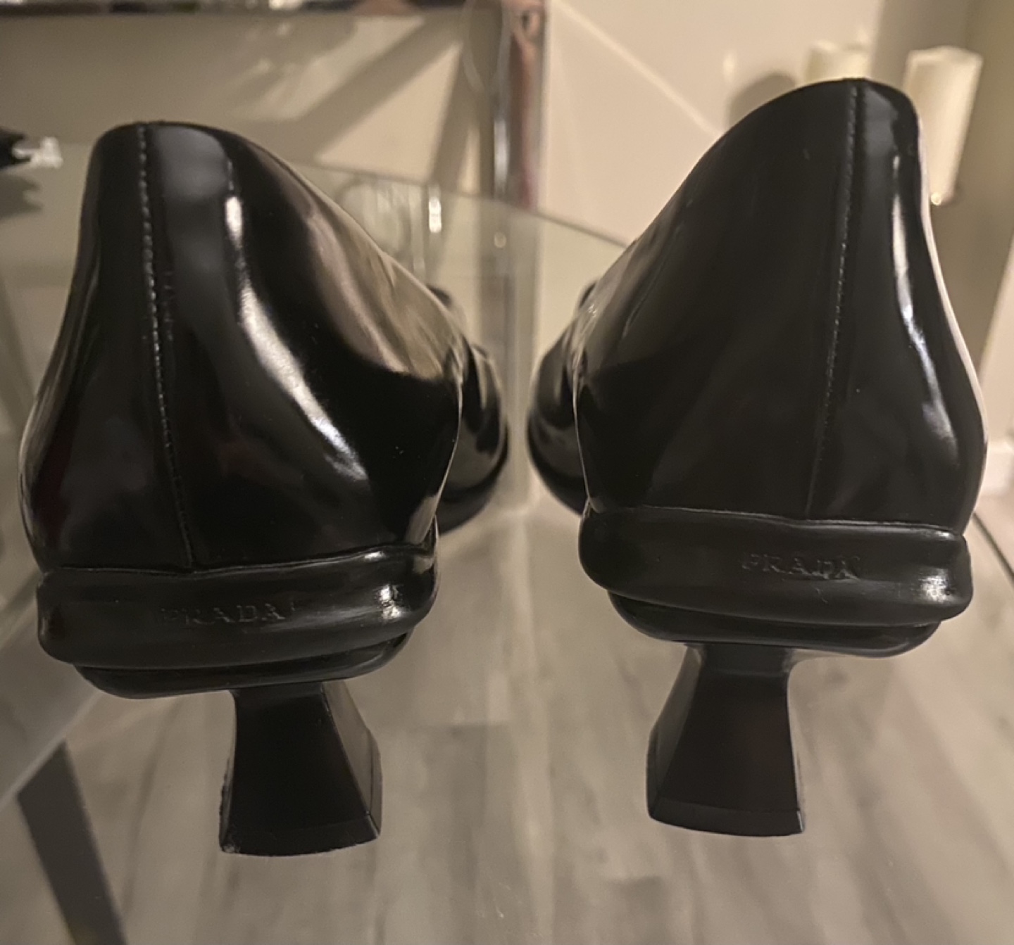 Prada Black Leather Heels-100% authentic - photo 3