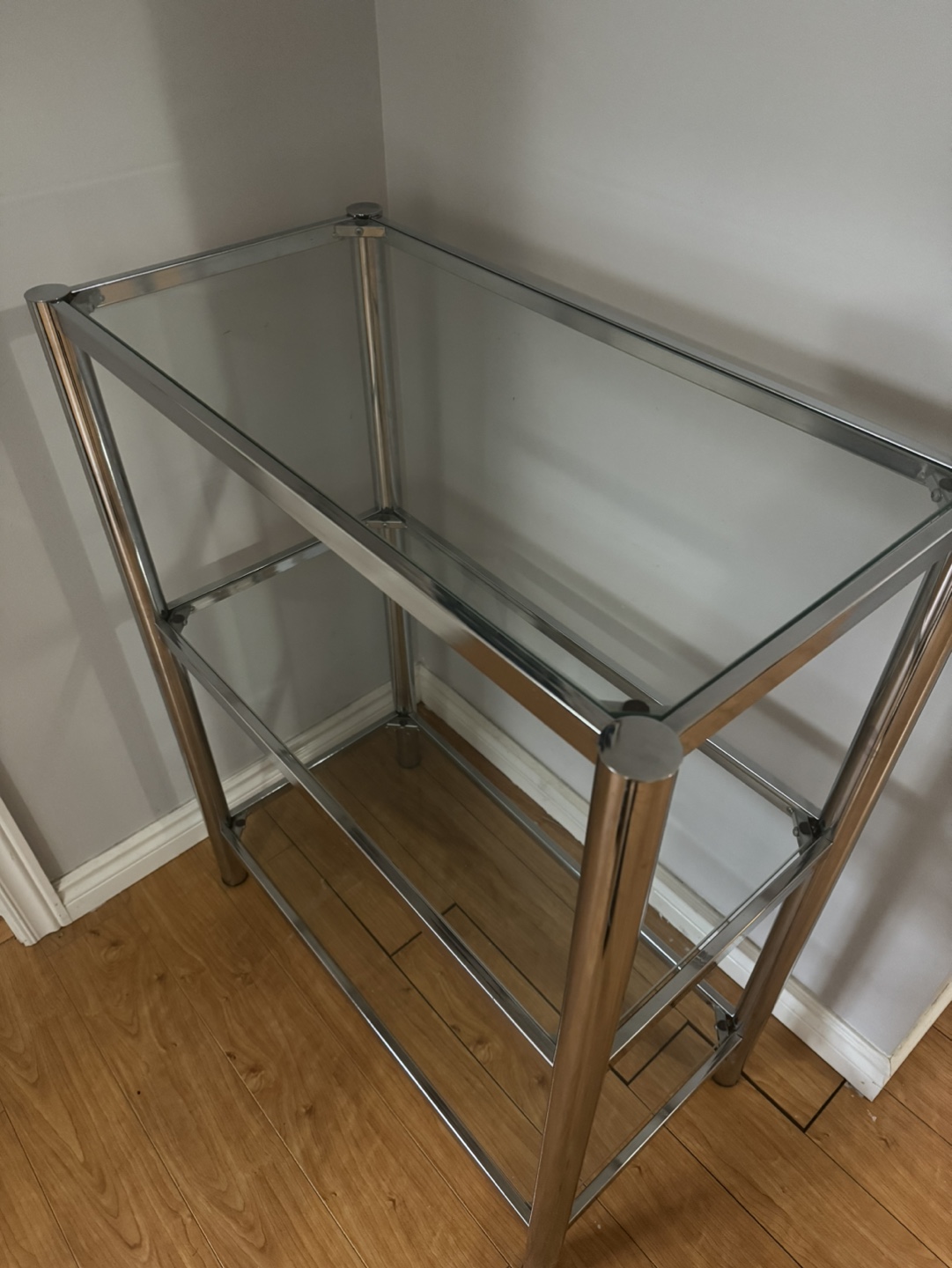 Three Tier Glass Shelf Unit