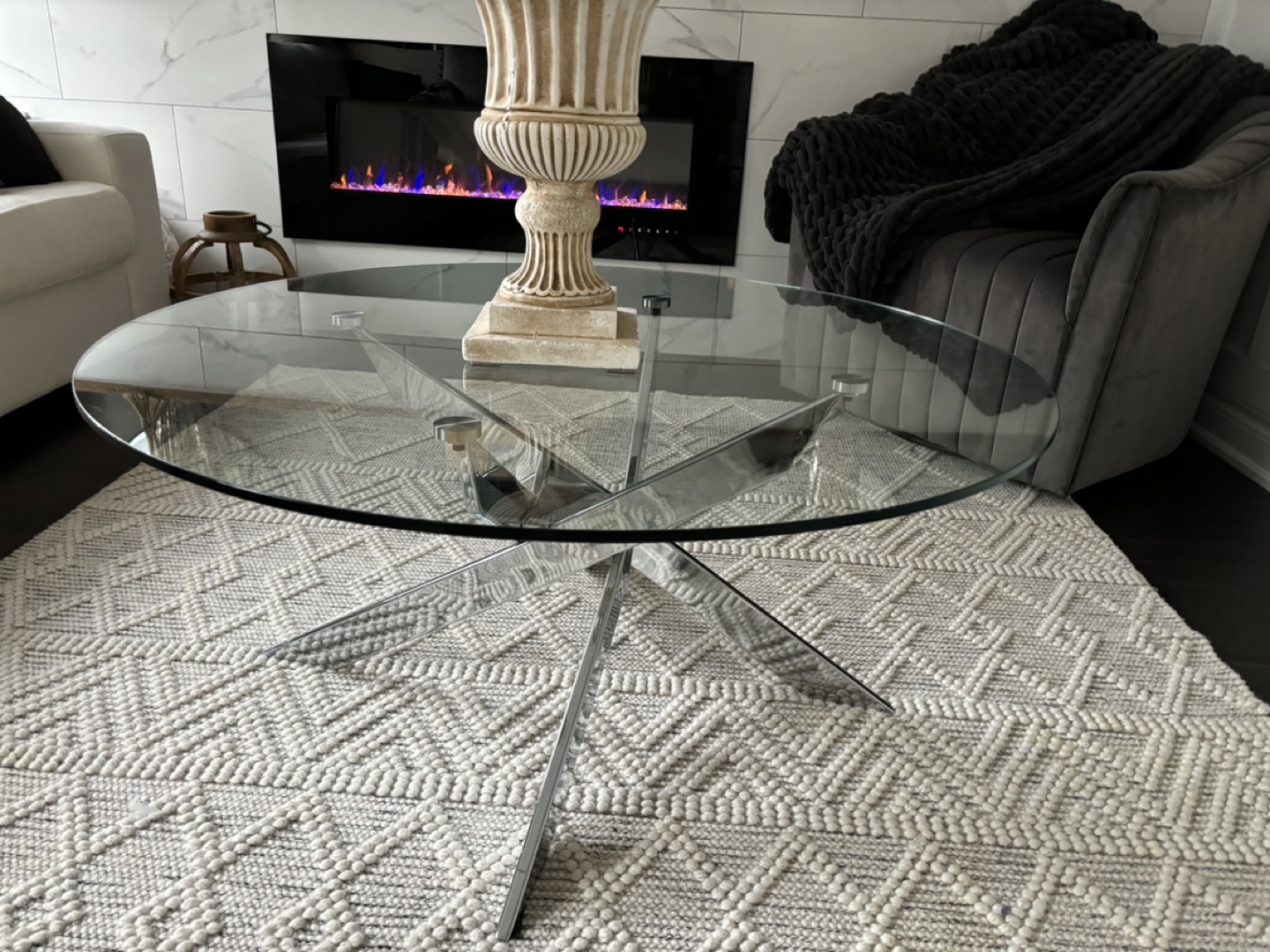 Glass/Chrome Coffee Table