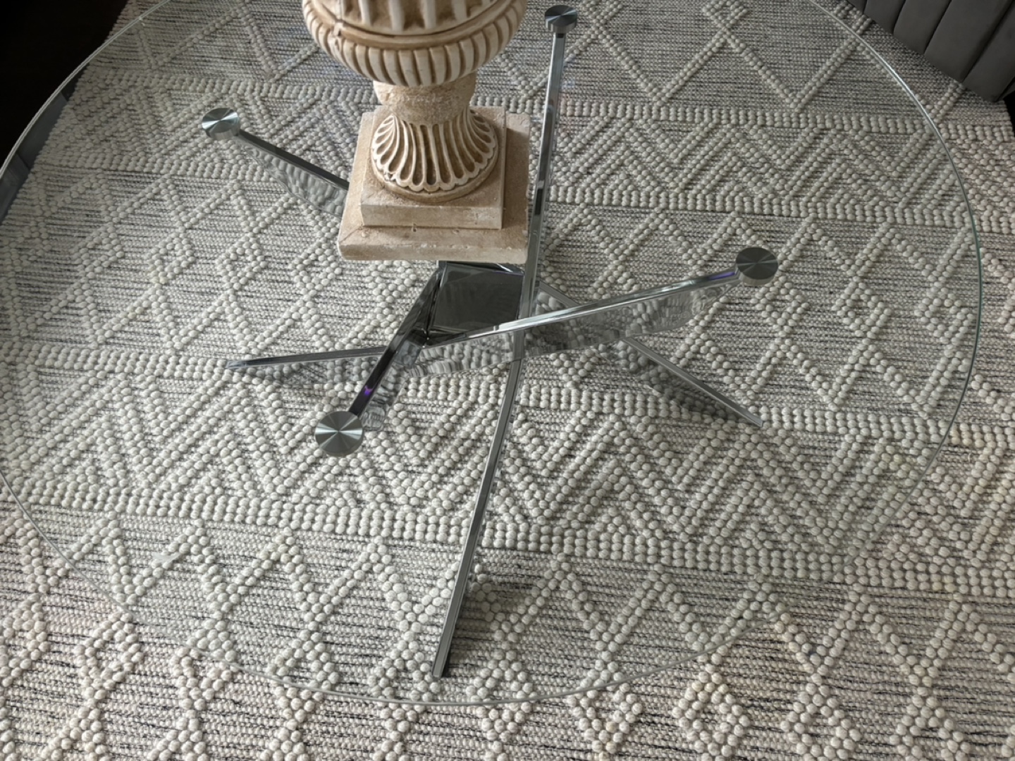 Glass/Chrome Coffee Table - photo 3