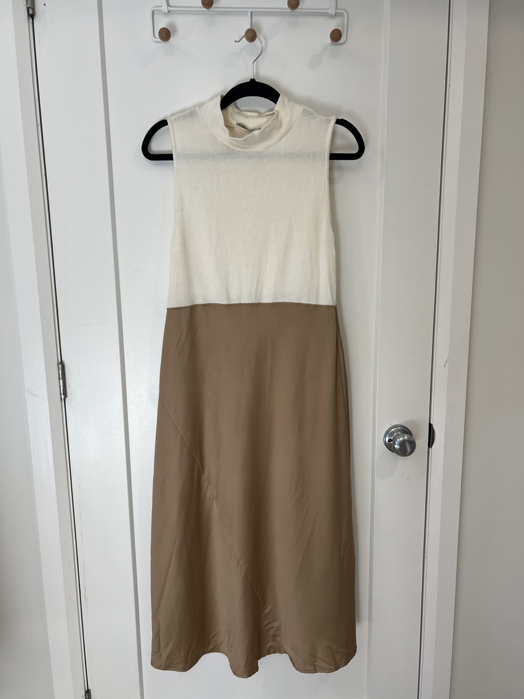Two-Tone Mock Neck Dress