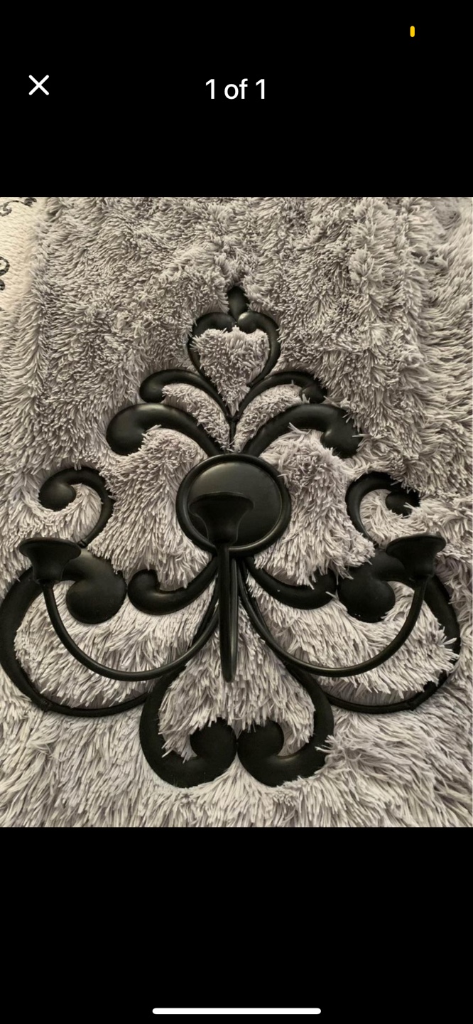 Black Metal Candle Holder wall sconce