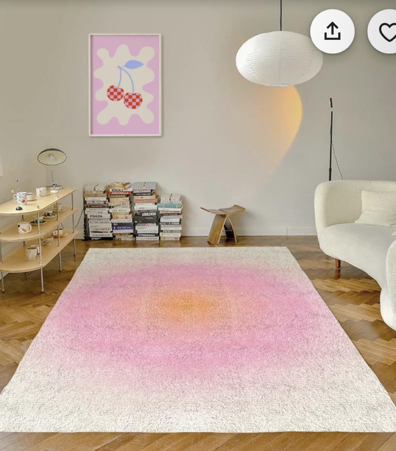 Etsy - Pink and Orange Rug - photo 3