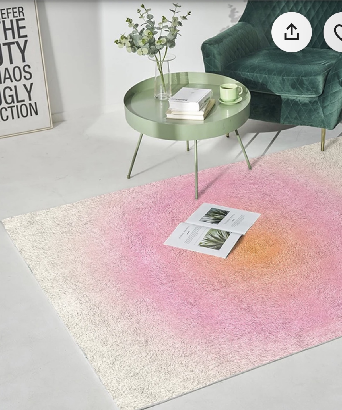 Etsy - Pink and Orange Rug - photo 2