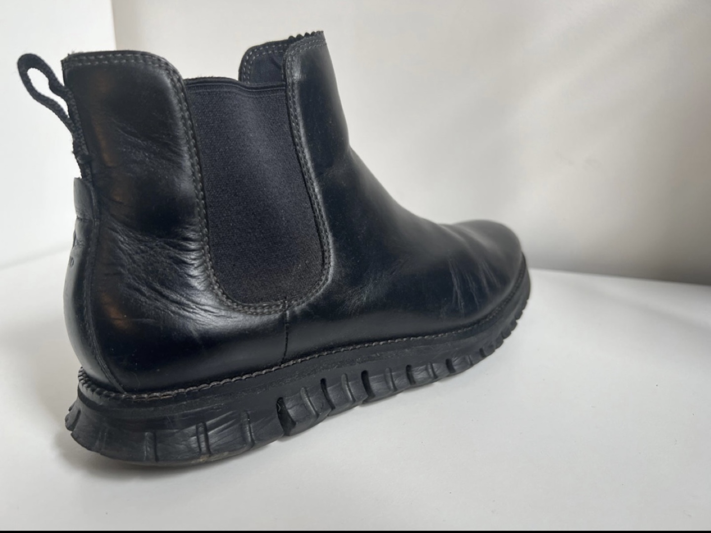 Men's Black Cole Haan Leather Chelsea Boots - photo 2