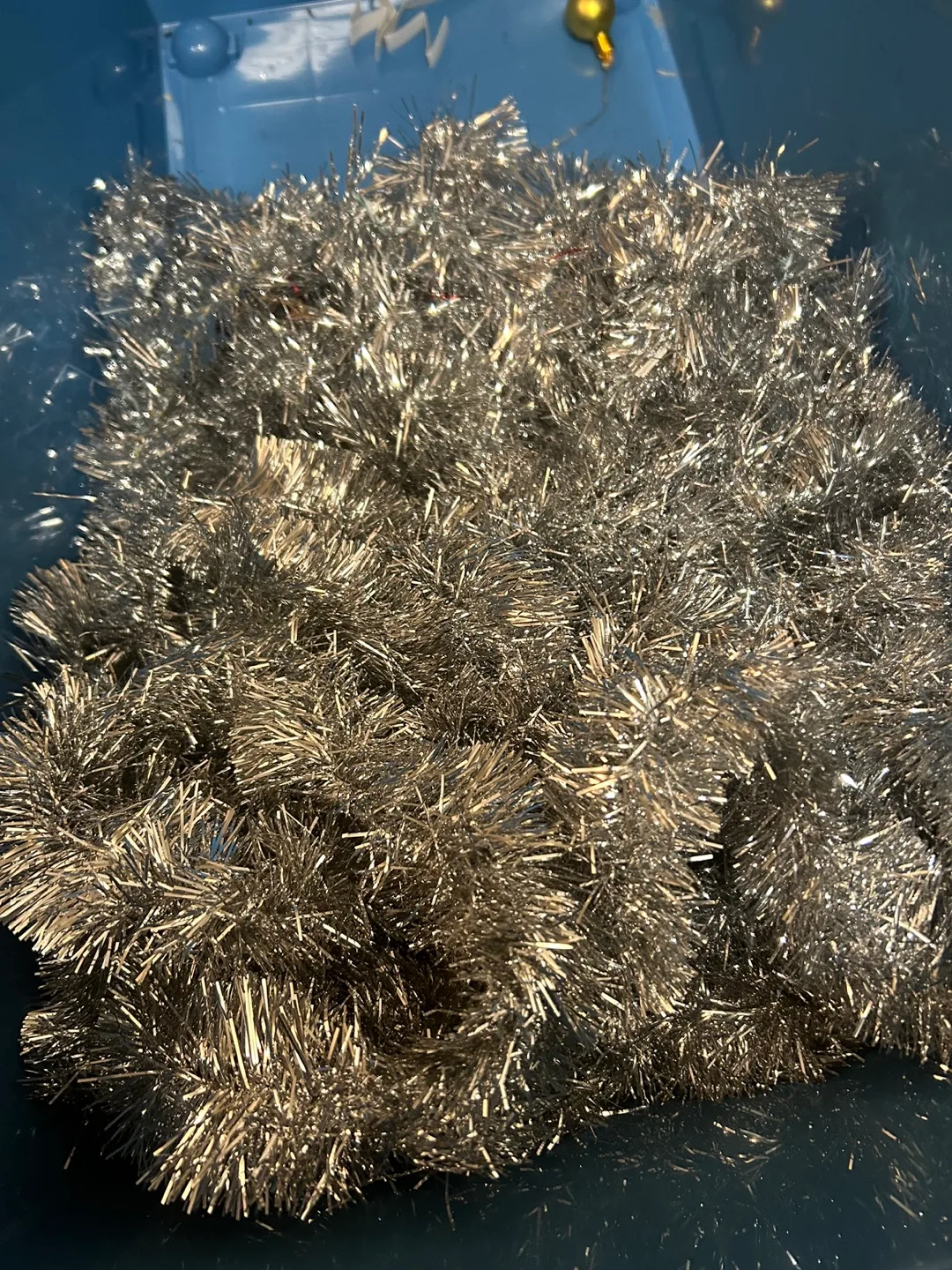 Silver Christmas Tinsel Garland thumbnail
