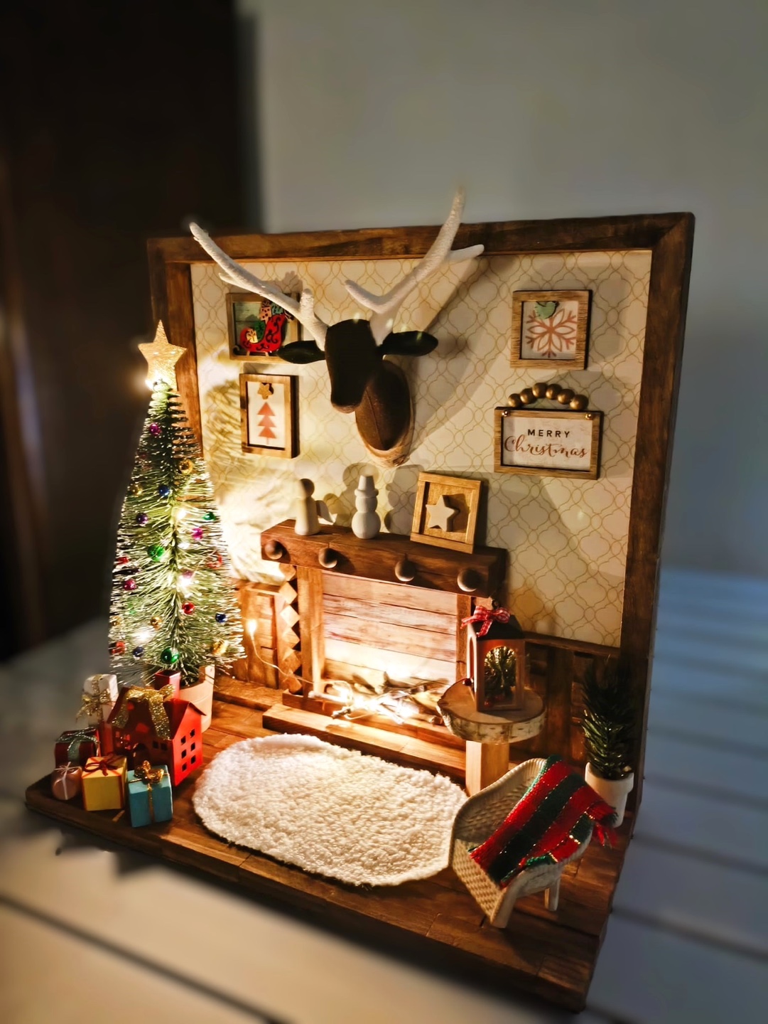 Christmas Miniature Room Handmade - photo 3